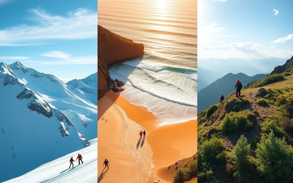 Kiedy jechać na wakacje dla konkretnych aktywności – jak wybrać najlepszy termin dla narciarstwa, plażowania i trekkingu